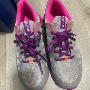 Reebok Women's Gray and Purple Athletic Shoes